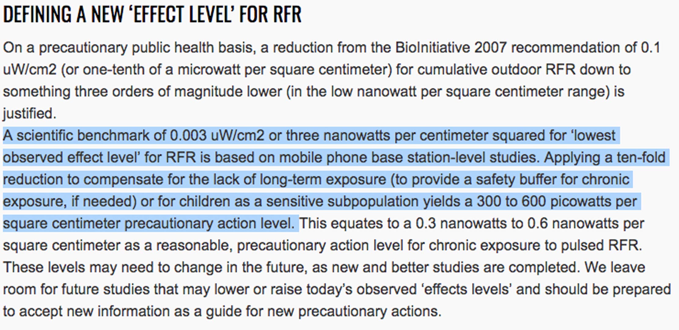 BioInitiative richtlijn